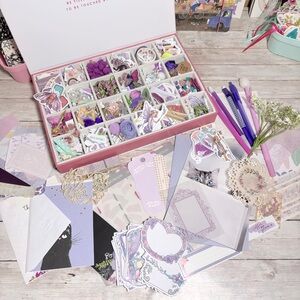 Junk Journal Bits & Bobs Purple Kit Planner Decor Scrapbook Lot Embellishments